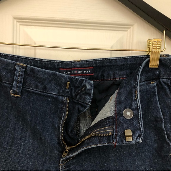 Tommy Hilfiger Denim Straight Leg Boot Trouser Mid-Rise Dark Jeans Women's 4/6 - Picture 11 of 13
